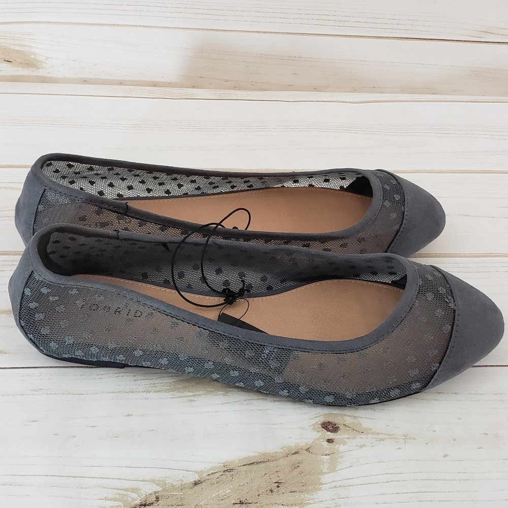 Torrid NWT Gray Ballet Flats SZ: 12